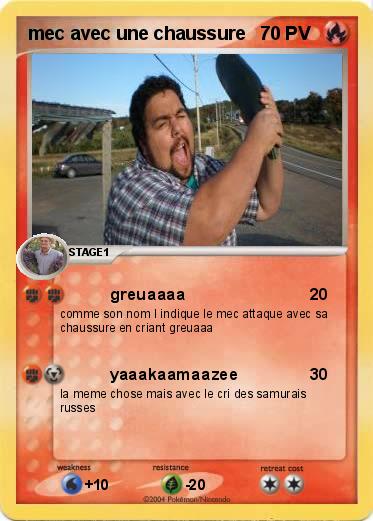 Pokemon mec avec une chaussure