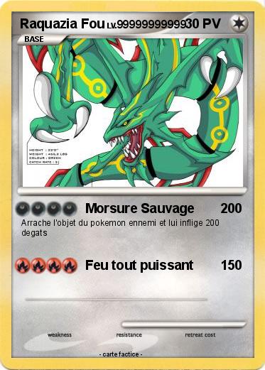 Pokemon Raquazia Fou