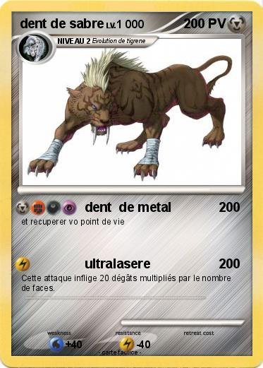 Pokemon dent de sabre