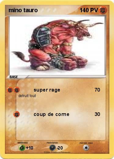 Pokemon mino tauro