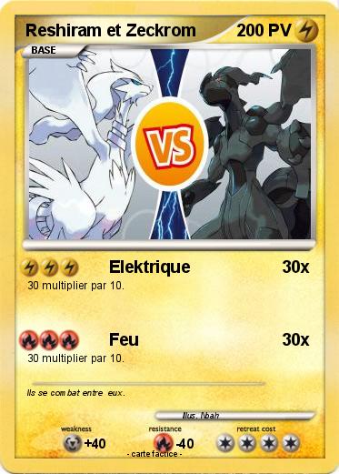 Pokemon Reshiram et Zeckrom