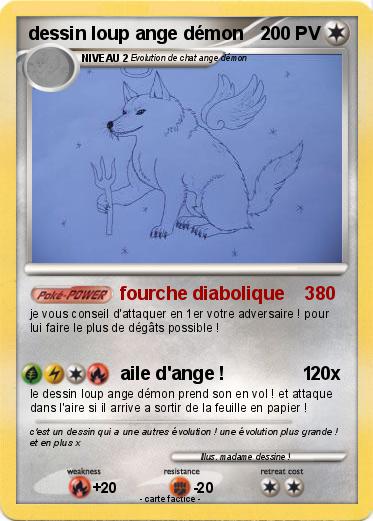 Pokemon dessin loup ange démon