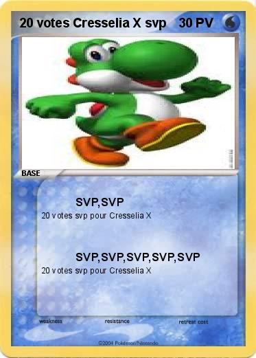 Pokemon 20 votes Cresselia X svp