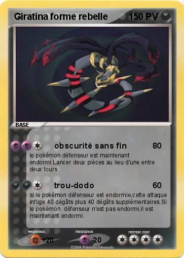 Pokemon Giratina forme rebelle