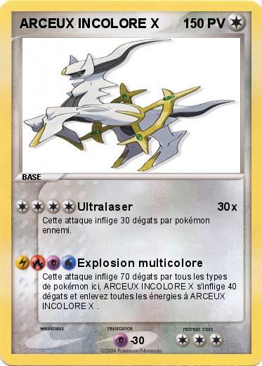 Pokemon ARCEUX INCOLORE X