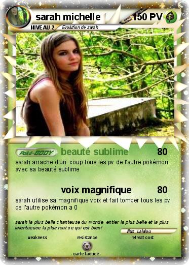 Pokemon sarah michelle