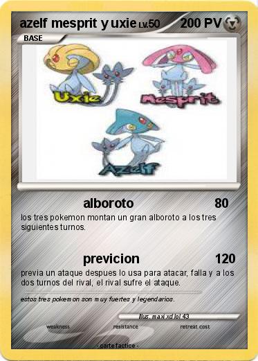Pokemon azelf mesprit y uxie