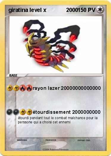 Pokemon giratina level x             2000