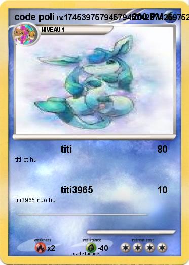 Pokemon code poli