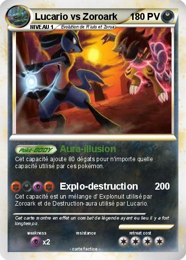 Pokemon Lucario vs Zoroark