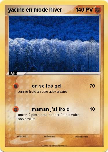 Pokemon yacine en mode hiver