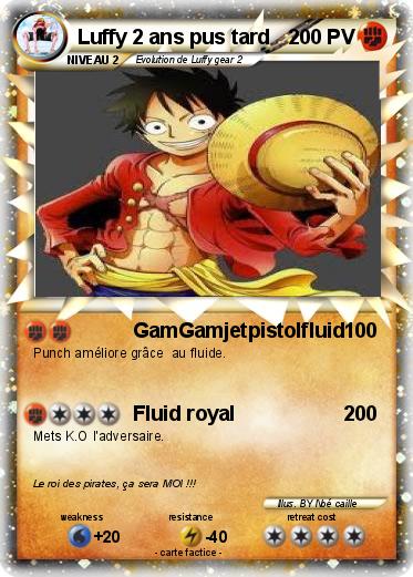 Pokemon Luffy 2 ans pus tard