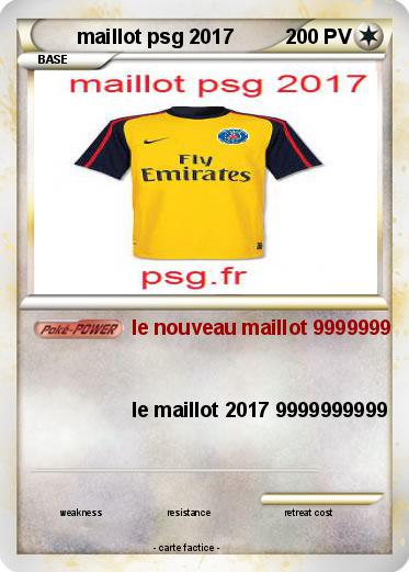 Pokemon maillot psg 2017