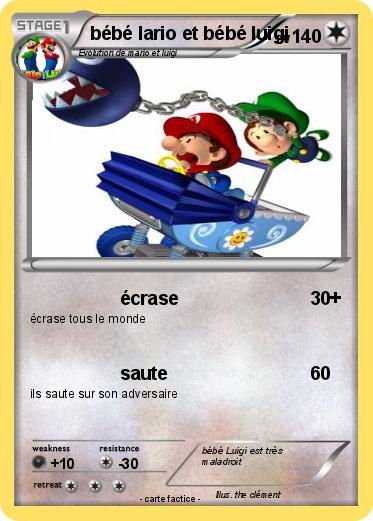 Pokemon bébé lario et bébé luigi