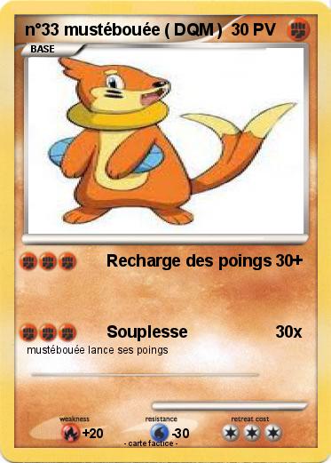 Pokemon n°33 mustébouée ( DQM )