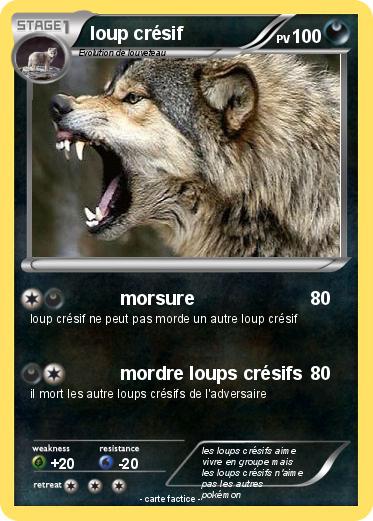 Pokemon loup crésif