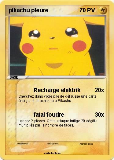 Pokemon pikachu pleure