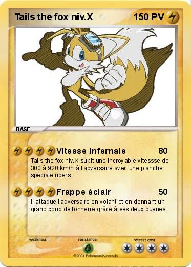 Pokemon Tails the fox niv.X