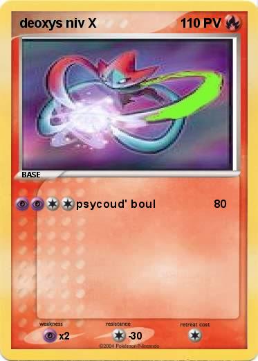 Pokemon deoxys niv X