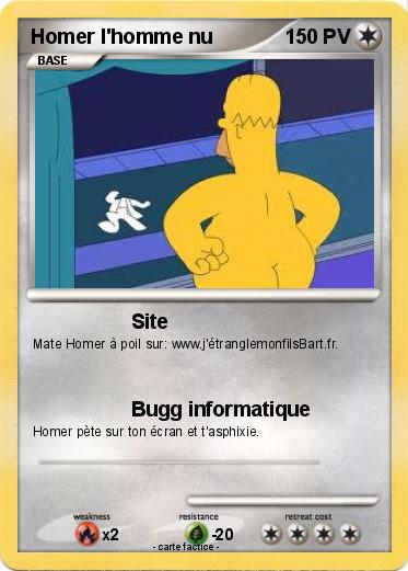 Pokemon Homer l'homme nu