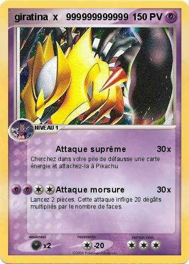 Pokemon giratina  x   999999999999