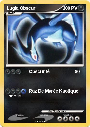 Pokemon Lugia Obscur