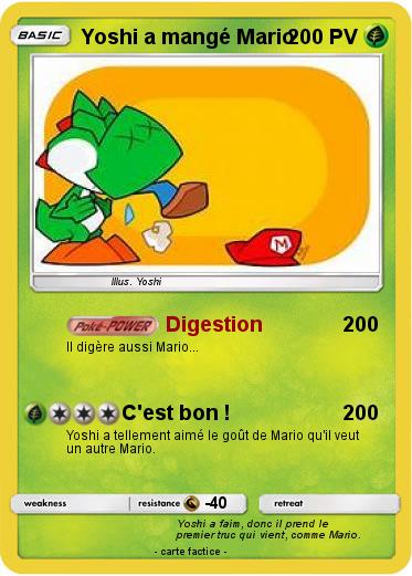 Pokemon Yoshi a mangé Mario