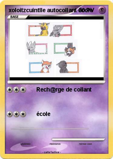 Pokemon xoloitzcuintlle autocollant école