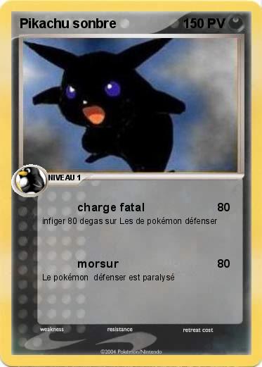 Pokemon Pikachu sonbre