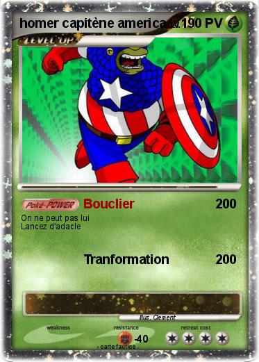 Pokemon homer capitène america