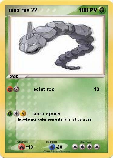 Pokemon onix niv 22