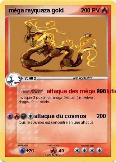 Pokemon méga rayquaza gold