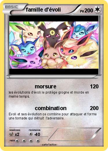 Pokemon famille d'évoli