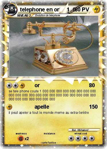 Pokemon telephone en or     1  6