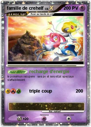 Pokemon famille de crehelf