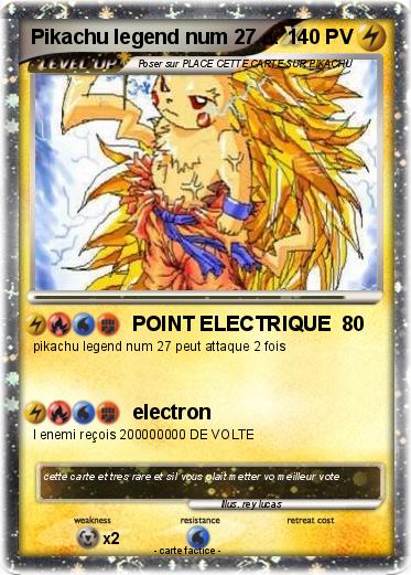 Pokemon Pikachu legend num 27