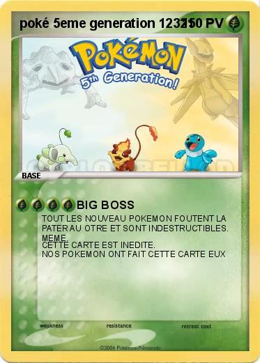 Pokemon poké 5eme generation 12321