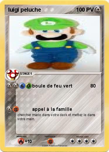 Pokemon luigi peluche
