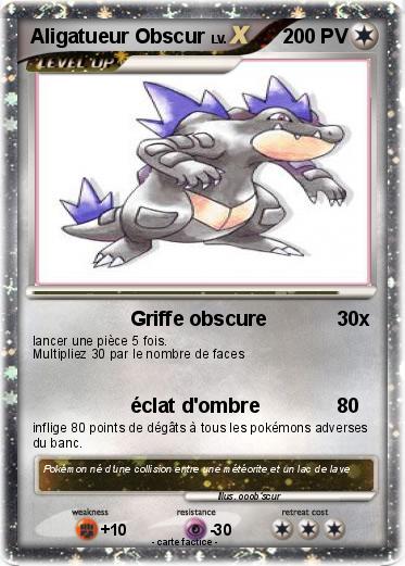 Pokemon Aligatueur Obscur