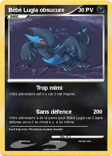 Pokemon Bébé Lugia obsucure