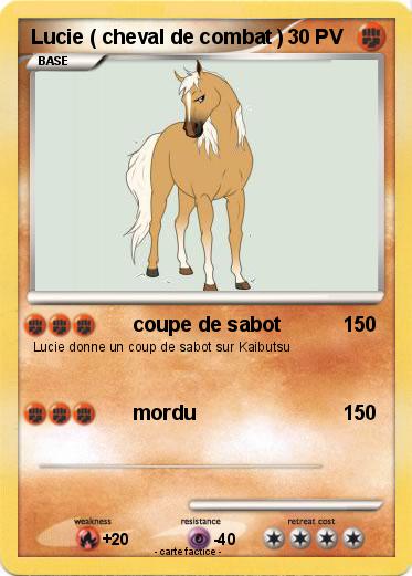 Pokemon Lucie ( cheval de combat )