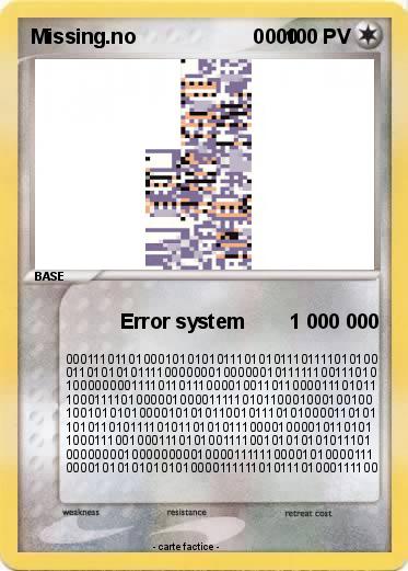 Pokemon Missing.no                     0000