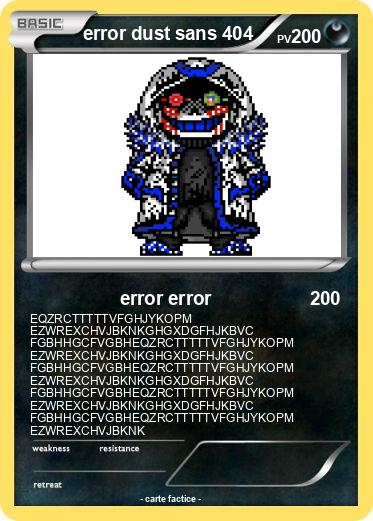 Pokemon error dust sans 404
