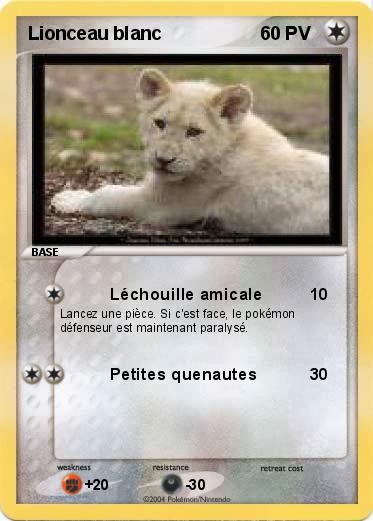 Pokemon Lionceau blanc