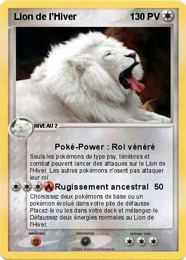 Pokemon Lion de l'Hiver