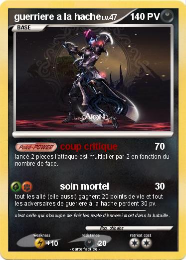 Pokemon guerriere a la hache