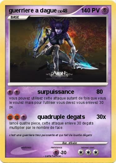 Pokemon guerriere a dague