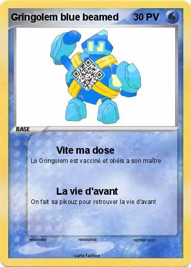 Pokemon Gringolem blue beamed
