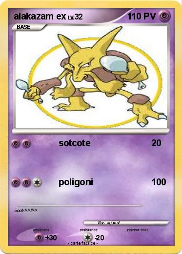 Pokemon alakazam ex