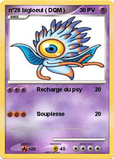 Pokemon n°28 bigloeul ( DQM )